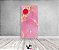 Painel De Festa Vertical 1,00 x 2,00 - Flores Efeito Mármore Rosa 101 - Imagem 2