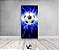 Painel De Festa Vertical 1,00 x 2,00 - Bola de Futebol Azul com Raios 025 - Imagem 2
