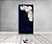 Painel De Festa Vertical 1,00 x 2,00 - Efeito Geométrico Azul Floral Branco 029 - Imagem 2