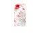 Painel De Festa Vertical 1,00 x 2,00 - Flores Efeito Mármore Vermelho e Prata 061 - Imagem 1