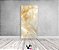 Painel De Festa Vertical 1,00 x 2,00 - Efeito Marmorizado Bege e Dourado 075 - Imagem 2