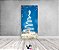 Painel De Festa Vertical 1,00 x 2,00 - Árvore de Natal Efeito Glitter Azul 011 - Imagem 2