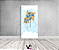 Painel De Festa Vertical 1,00 x 2,00 - Cataventos Azul e Laranja 002 - Imagem 2