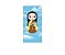 Painel De Festa Vertical 1,00 x 2,00 - Santa Teresinha do Menino Jesus Cute 020 - Imagem 1