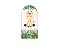 Painel De Festa Romano 1,00x2,00- Safari Girafinha com Folhas 058 - Imagem 1