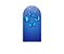 Painel De Festa Romano 1,00x2,00- Borboletas com Efeito Glitter Azul 053 - Imagem 1