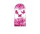 Painel Romano Veste Fácil 1,00x2,00 - Borboletas Voando Pink Floral 034 - Imagem 1