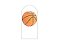 Painel Romano Veste Fácil 1,00x2,00 - Bola de Basquete Alaranjada 006 - Imagem 1