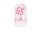 Painel Romano Veste Fácil 1,00x2,00 - Chá de Bebê Balões de Coração Rosa 030 - Imagem 1