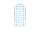Painel Romano Veste Fácil 1,00x2,00 - Estampa Grid Quadriculado Azul 066 - Imagem 1