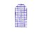 Painel Romano Veste Fácil 1,00x2,00 - Estampa Grid Quadriculado Azul Royal 067 - Imagem 1