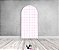 Painel Romano Veste Fácil 1,00x2,00 - Estampa Grid Quadriculado Rosa Claro 076 - Imagem 2