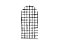 Painel Romano Veste Fácil 1,00x2,00 - Estampa Grid Quadriculado Preto e Branco 080 - Imagem 1