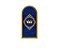 Painel Romano Veste Fácil 1,00x2,00 - Coroa Realeza Azul com Dourado 010 - Imagem 1