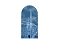 Painel Romano Veste Fácil 1,00x2,00 - Castelo Azul Efeito Brilho 005 - Imagem 1