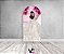 Painel Romano Veste Fácil 1,00x2,00 - Princesa Vestido Branco com Flores Pink 092 - Imagem 2