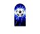 Painel Romano Veste Fácil 1,00x2,00 - Bola de Futebol Azul com Raios 025 - Imagem 1