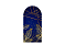 Painel Romano Veste Fácil 1,00x2,00 - Azul Efeito Geométrico Dourado 001 - Imagem 1