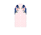 Painel Romano Veste Fácil 1,00x2,00 - Efeito Geométrico Greek Rosa com Floral Azul 005 - Imagem 1