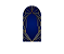 Painel Romano Veste Fácil 1,00x2,00 - Azul Efeito Geométrico Dourado 022 - Imagem 1