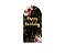 Painel Romano Veste Fácil 1,00x2,00 - Flores Happy Birthday Dourado 006 - Imagem 1