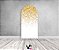Painel De Festa Romano 1,00x2,00- Branco Efeito Glitter Dourado 021 - Imagem 2