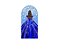 Painel De Festa Romano 1,00x2,00- Princesa Azul Efeito Glitter 200 - Imagem 1