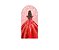 Painel De Festa Romano 1,00x2,00- Princesa Vermelho Efeito Glitter 208 - Imagem 1