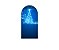 Painel Romano Veste Fácil 1,00x2,00 - Árvore de Natal Azul Efeito Iluminada 032 - Imagem 1