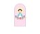 Painel Romano Veste Fácil 1,00x2,00 -  Santa Nossa Senhora das Graças Cute Rosa 008 - Imagem 1