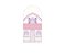 Painel Romano Veste Fácil 1,00x2,00 - Casinha de Bonecas Rosa e Lilás 010 - Imagem 1