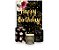 Painel De Festa Vertical 1,50 x 2,20 + Trio De Capas Cilindro - Happy Birthday Floral Efeito Brilhos 241 - Imagem 1