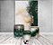 Painel De Festa Vertical 1,50 x 2,20 + Trio De Capas Cilindro - Efeito Mármore Verde com Dourado 109 - Imagem 2