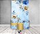 Painel De Festa Vertical 1,50 x 2,20 + Trio De Capas Cilindro - Dia das Mães Flores Azul e Dourado 108 - Imagem 2