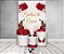 Painel De Festa Vertical 1,50 x 2,20 + Trio De Capas Cilindro - Bodas de Ouro Rosas Vermelhas 045 - Imagem 2
