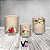 Trio De Capas De Cilindro - Floral Rosa, Vermelho e Bege Aquarela 098 - Imagem 2