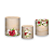 Trio De Capas De Cilindro - Floral Rosa, Vermelho e Bege Aquarela 098 - Imagem 1