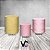 Trio De Capas De Cilindro - Geométrico Rosa com Linhas Douradas 031 - Imagem 2