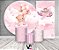 Painel De Festa + Trio De Capas Cilindro + Faixa Veste Fácil - Ursinho de Pelúcia Rosa 037 - Imagem 2