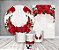 Kit 2 Painéis De Festa + Trio De Capas Cilindro - Rosas Vermelhas 019 - Imagem 2