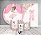 Kit 2 Painéis De Festa + Trio De Capas Cilindro - Bailarina Cortina e Flores 019 - Imagem 2