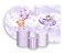 Kit 2 Painéis De Festa + Trio De Capas Cilindro - Ursinho de Pelúcia Lilás 036 - Imagem 1