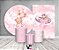 Kit 2 Painéis De Festa + Trio De Capas Cilindro - Ursinho de Pelúcia Rosa 037 - Imagem 2