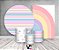Kit 2 Painéis De Festa + Trio De Capas Cilindro - Listras Coloridas em Tons Pastéis 054 - Imagem 2