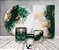 Kit 2 Painéis De Festa + Trio De Capas Cilindro - Efeito Mármore Verde 046 - Imagem 2