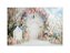 Fundo Fotográfico 2,20 x 1,50 - Arco de Flores Azul e Rosa com Casinha 208 - Imagem 1