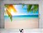 Fundo Fotográfico 2,20 x 1,50 - Praia Tropical Com Por do Sol 037 - Imagem 2