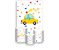 Painel De Festa Vertical 1,50 x 2,20 + Trio De Capas Cilindro - Carrinho Amarelo Clean 021 - Imagem 1
