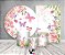 Kit 2 Painéis De Festa + Trio De Capas Cilindro - Meia Lua de Flores e Borboletas 053 - Imagem 2