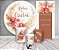Painel De Festa + Trio De Capas Cilindro + Faixa Veste Fácil - Floral Boho Mocha Bodas de Cristal 019 - Imagem 2